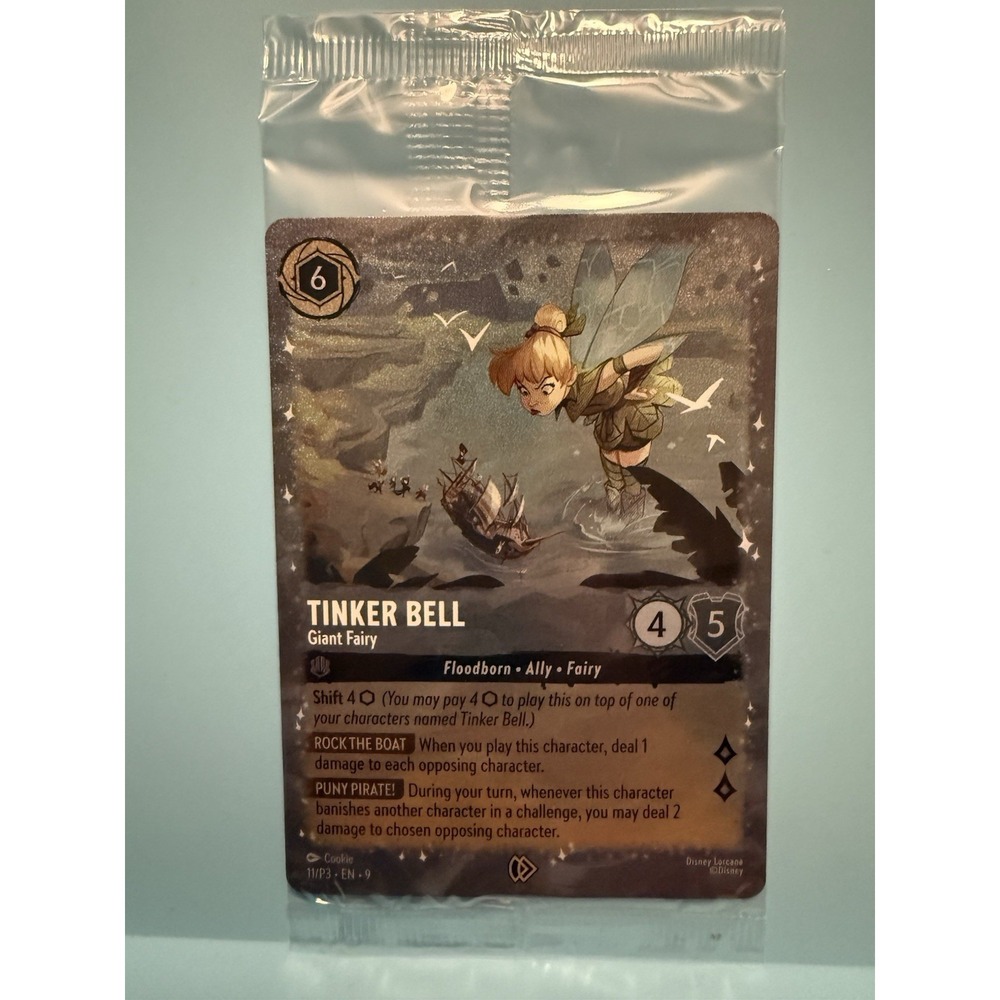 Disney Lorcana Tinker Bell Giant Fairy 11/P3 First Chapter Foil Sealed Promo